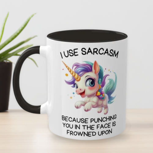 Fly-By Unicorn Snark Mug 11 oz