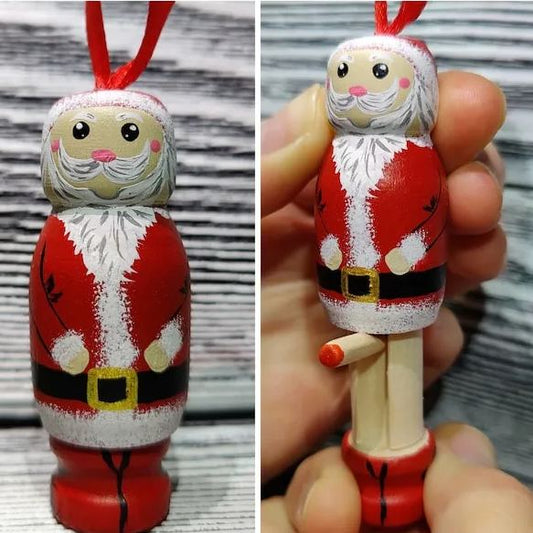 Bad Santa Xmas Ornament