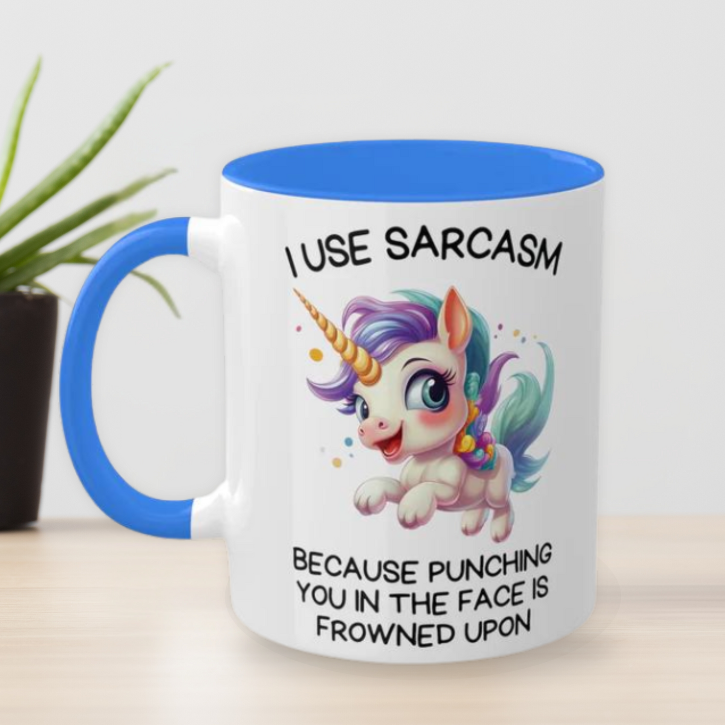 Fly-By Unicorn Snark Mug 11 oz