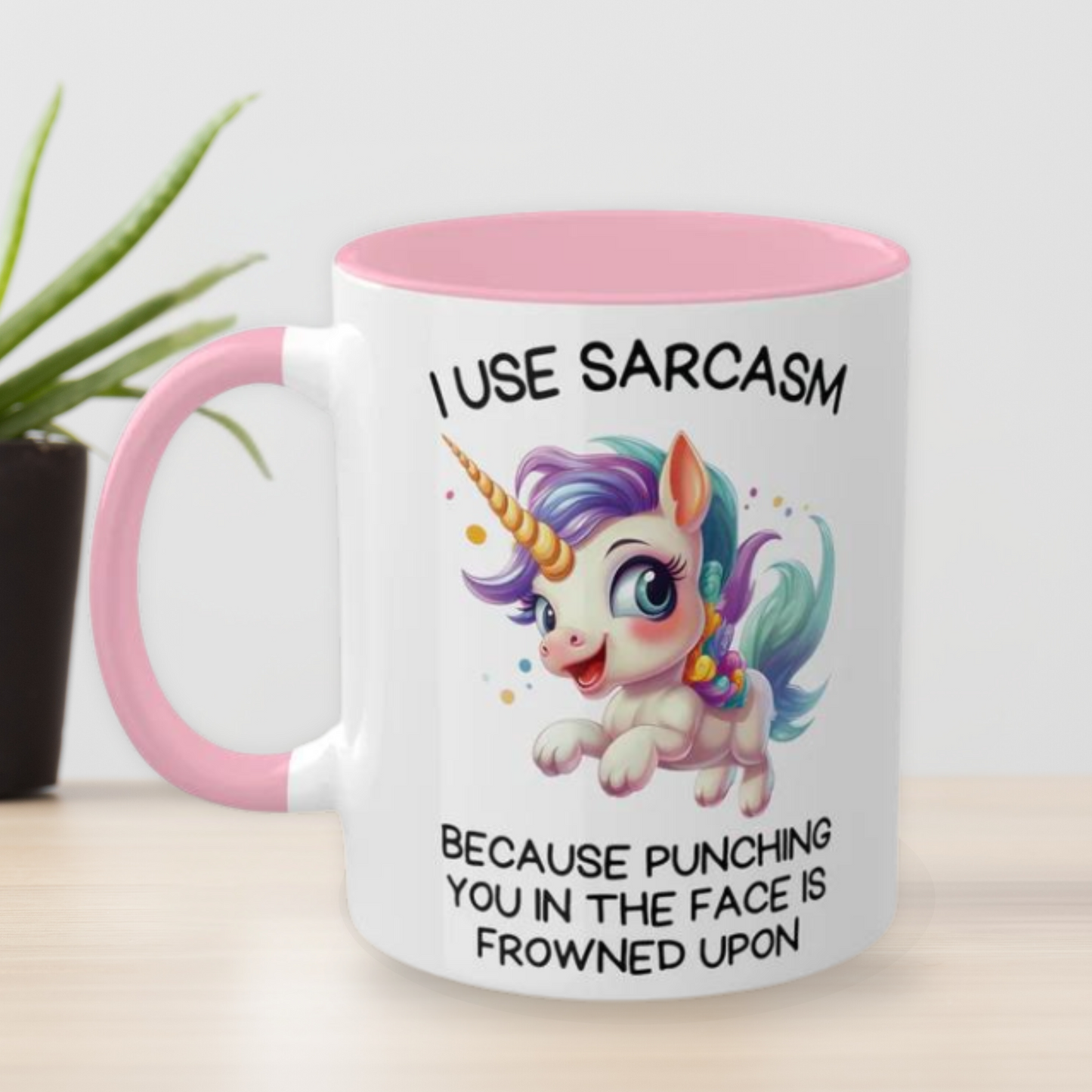 Fly-By Unicorn Snark Mug 11 oz