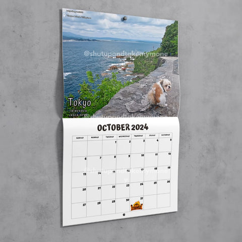 Dogs Pooping in Beautiful Places 2024 Calendar