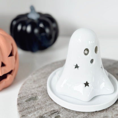 Ghost Halloween Autumn Incense Cone Burner