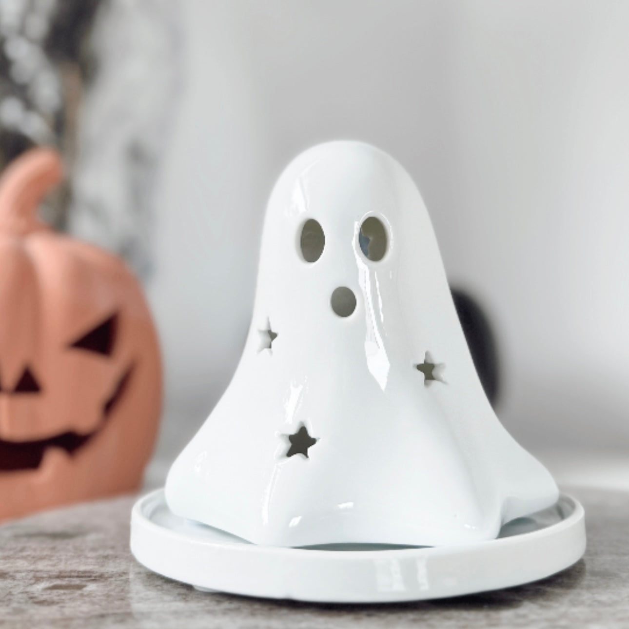 Ghost Halloween Autumn Incense Cone Burner