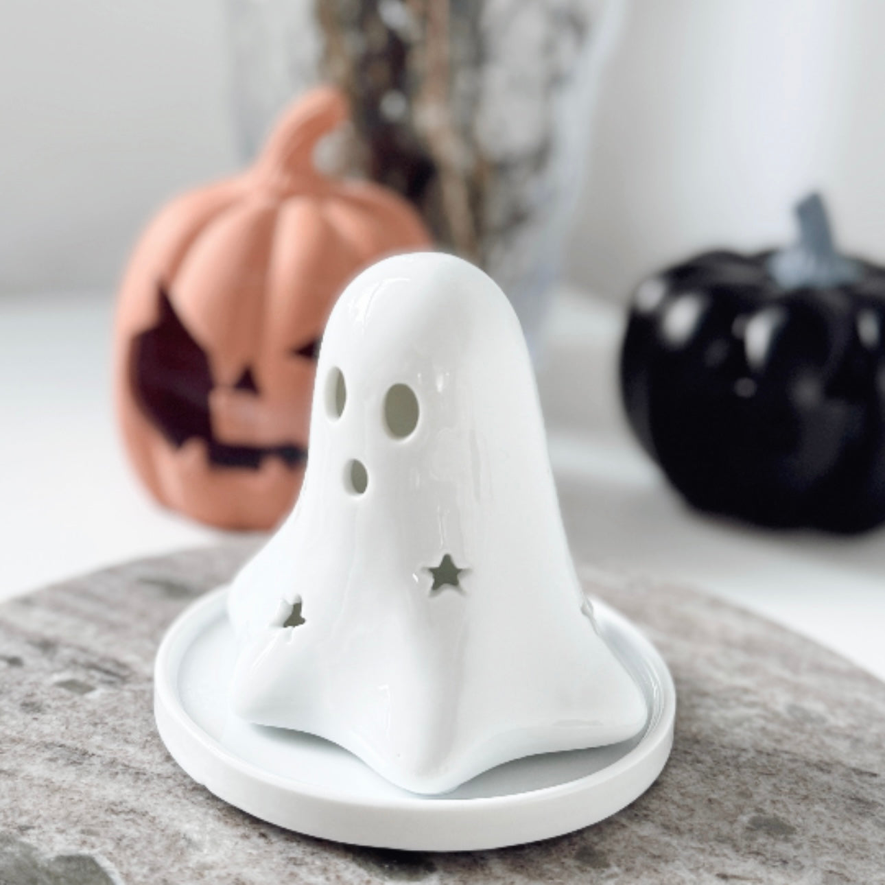 Ghost Halloween Autumn Incense Cone Burner