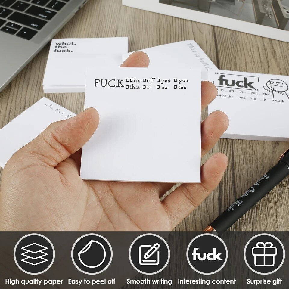 5Pcs Funny Sticky Notes + Pen