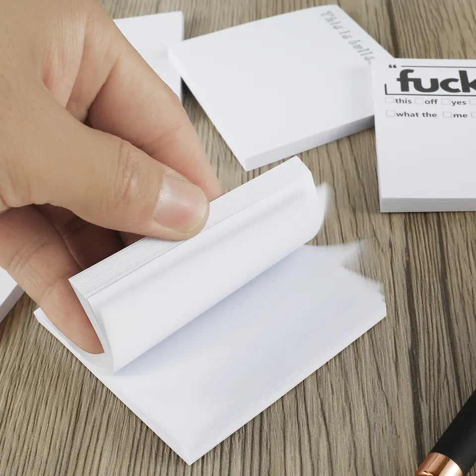 5Pcs Funny Sticky Notes + Pen