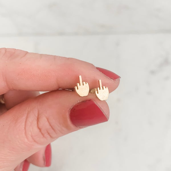 Middle Finger Earrings