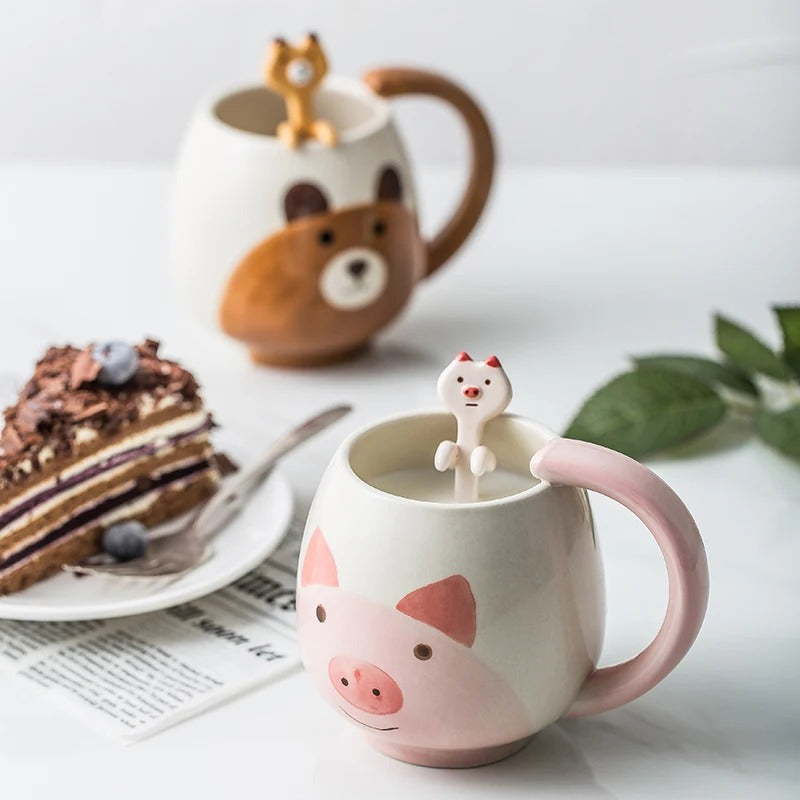 Cartoon Ceramic Mug Set